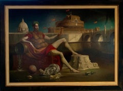 Used Divus Teberinus Selportrait City Rome Contemporary Oil Paint In Stock