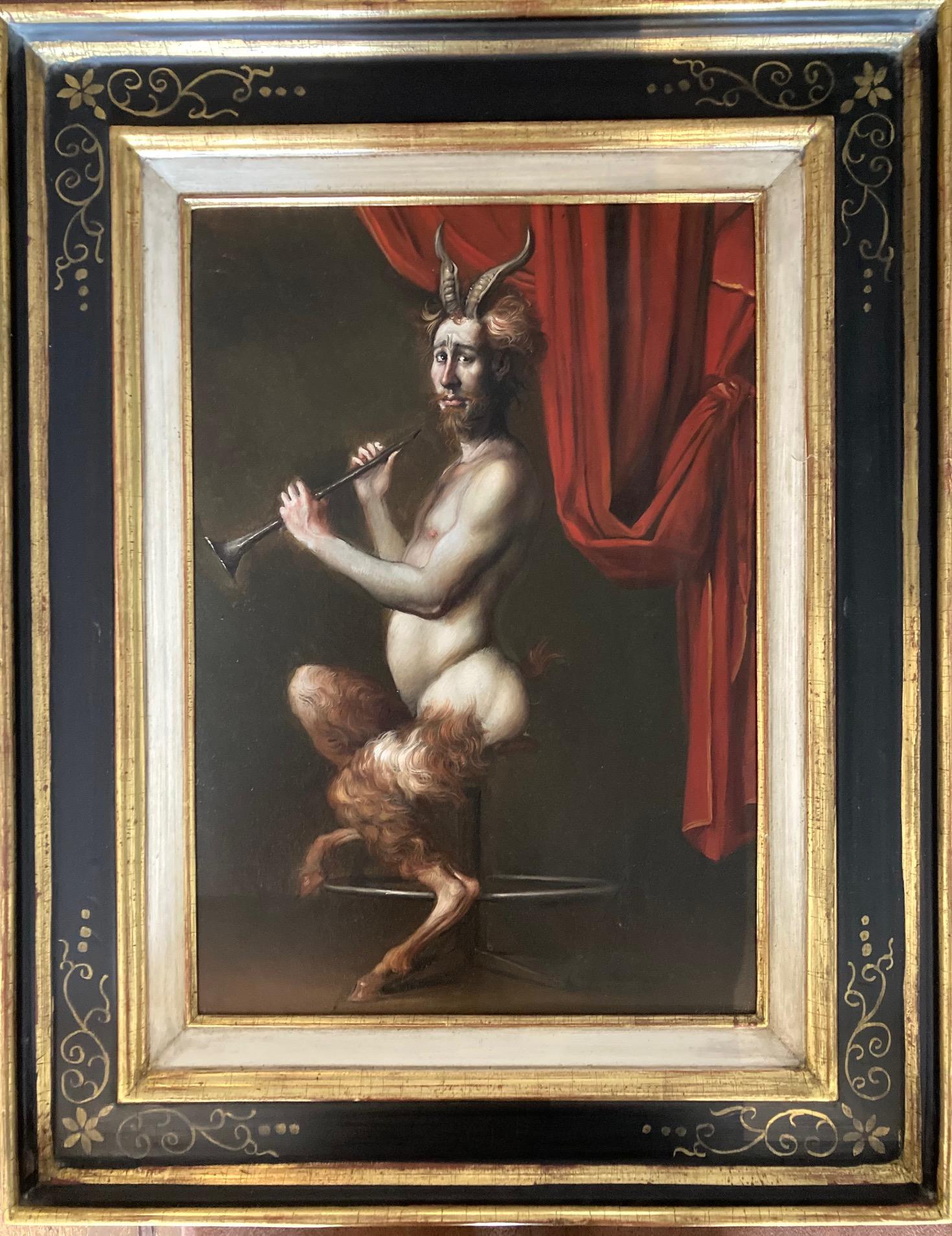 Figurative Painting de Giovanni Tommasi Ferroni - Marsia Prima Della Sfida Pintura al Óleo sobre Lienzo Mitología Mito En Stock