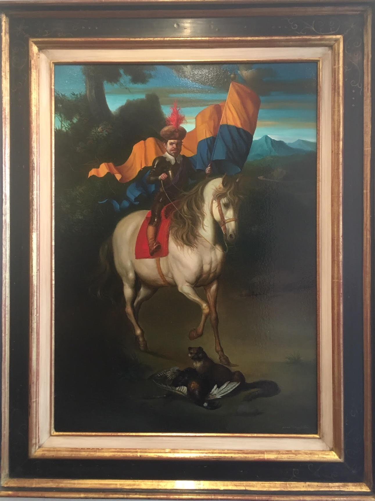 Giovanni Tommasi Ferroni Landscape Painting - Piccolo Conquisatore Little Conqueror Oil Painting on Canvas In Stock 