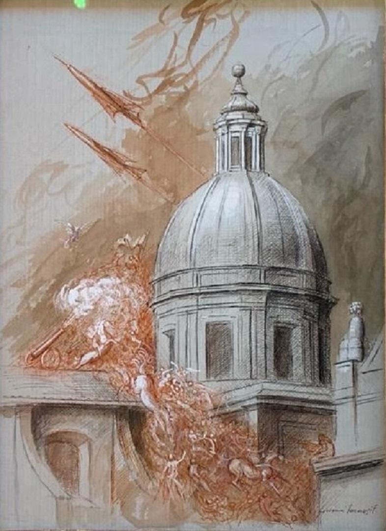 Senza Titolo 3 Técnica mixta sobre papel Sin título Mitología En Stock - Painting de Giovanni Tommasi Ferroni