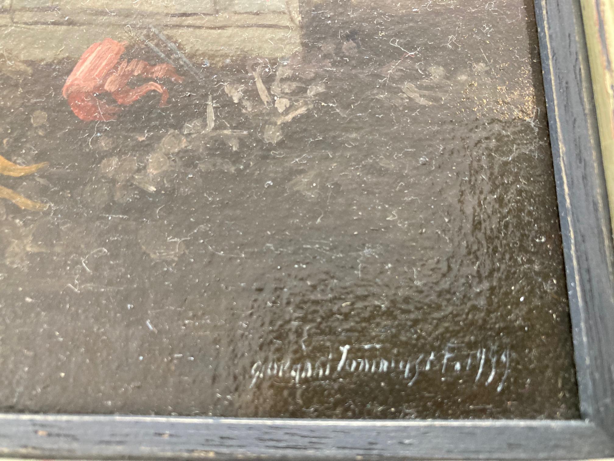 Senza Titolo Pittura a olio su tela Roma Architettura In magazzino - Painting Contemporaneo di Giovanni Tommasi Ferroni
