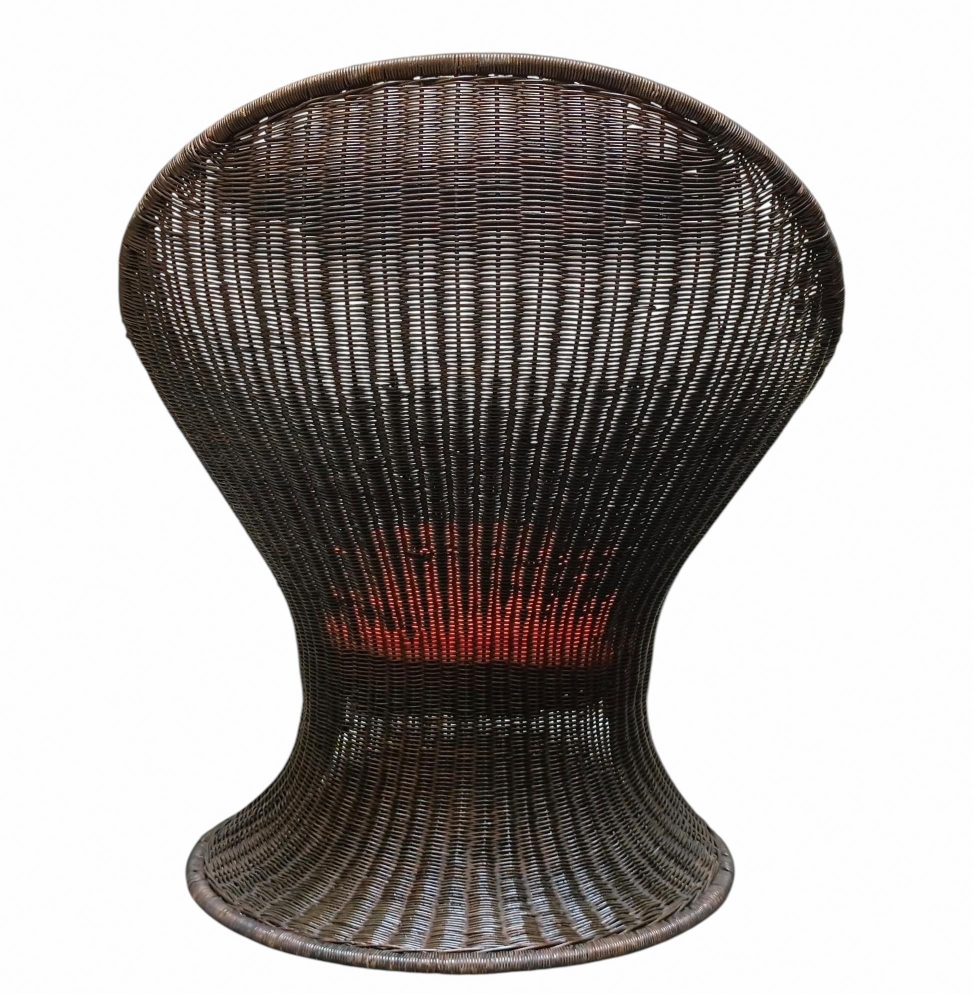 Italiano Giovanni Travasa per Vittorio Bonacina Poltrona in Rattan 