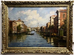 Padua Venedig Ölgemälde auf Leinwand, gerahmt, 20. Jahrhundert, 27,5x39