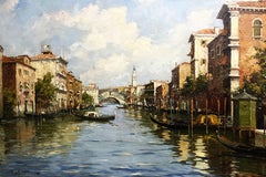 Padua Venedig Ölgemälde auf Leinwand, gerahmt, 20. Jahrhundert, 27,5x39
