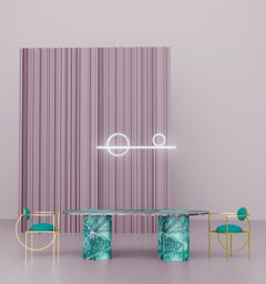 Giovannozzi Home, Esstisch „MARAGNON“ aus Marmor und Quarz, Italien