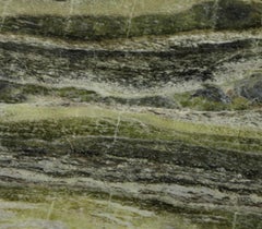 Giovannozzi Home, Partition Wall in Green Marble and Metal Brass Finish, Italy