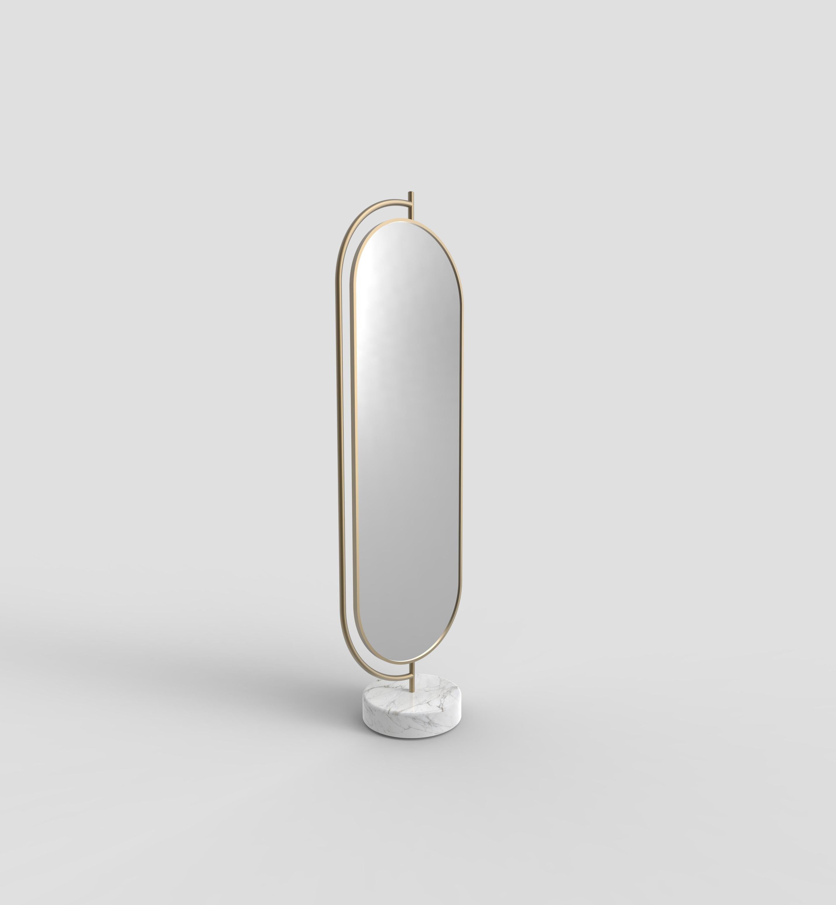 full length brass mirror