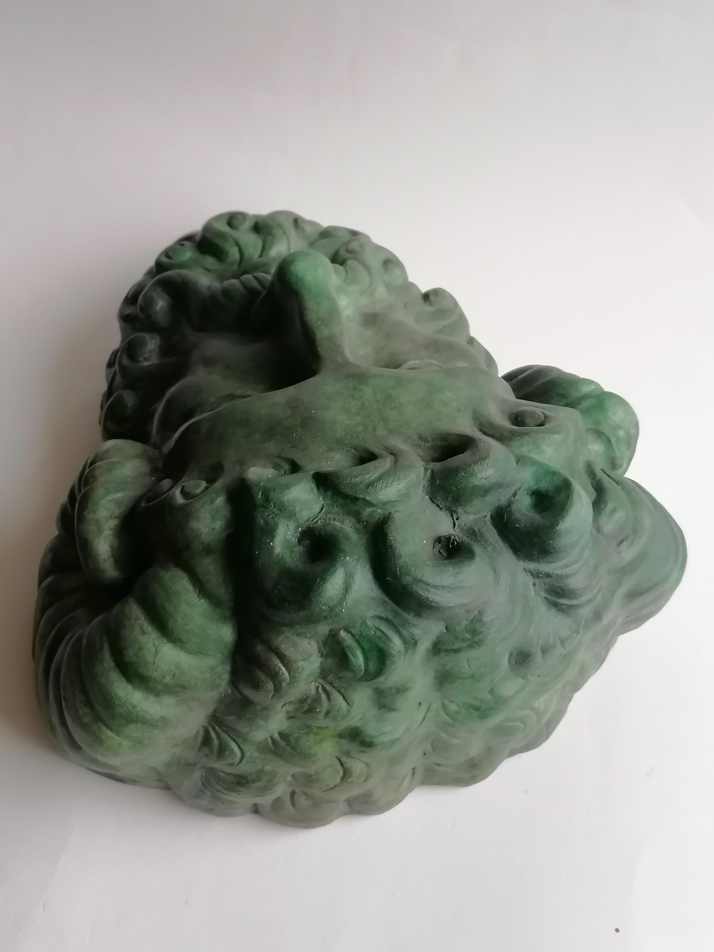 Jupiter Hammon - Skulptur aus feuerfester Keramik mit Bronzepatina - hergestellt in Italien (Handgefertigt) im Angebot