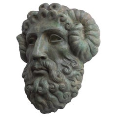 Jupiter Hammon -refractory ceramic sculpture bronze patina -made in Italy