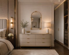 "Giove" Murano Glass Mirror in a Contemporary Style