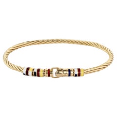 Giovepluvio Gold und Emaille Segelarmband für Männer