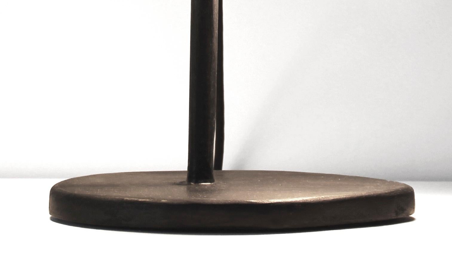 Other Ģipsis №4 Table Lamp in Plaster, Paint, Oak, Brass & Wire by Dace Sūna For Sale