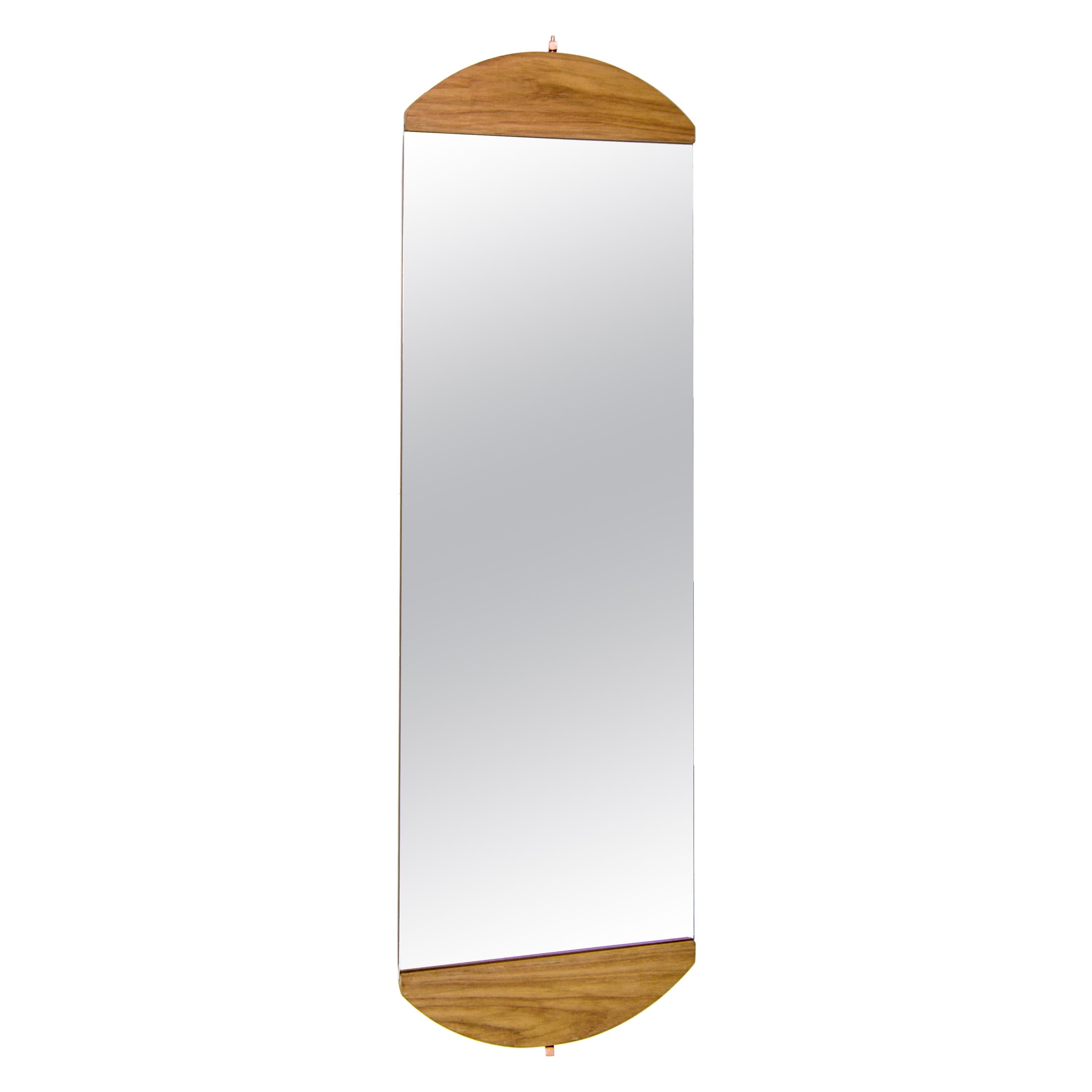 Gira Full Length Rotating Mirror in Brazilian Hardwood by Knót Artesanal For Sale