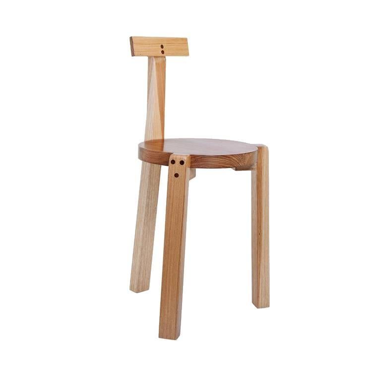 "Girafa" Modern Chair Handmade in Hardwood, Brazilian Design For Sale