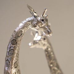 Girafe N 2 par Alcino Silversmith 1902 Fabriqué à la main en argent sterling