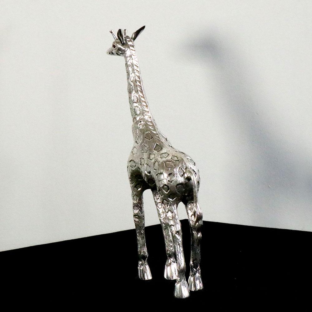 Portuguese Girafe Nº 1 by Alcino Silversmith 1902 Handcrafted in Sterling Silver For Sale