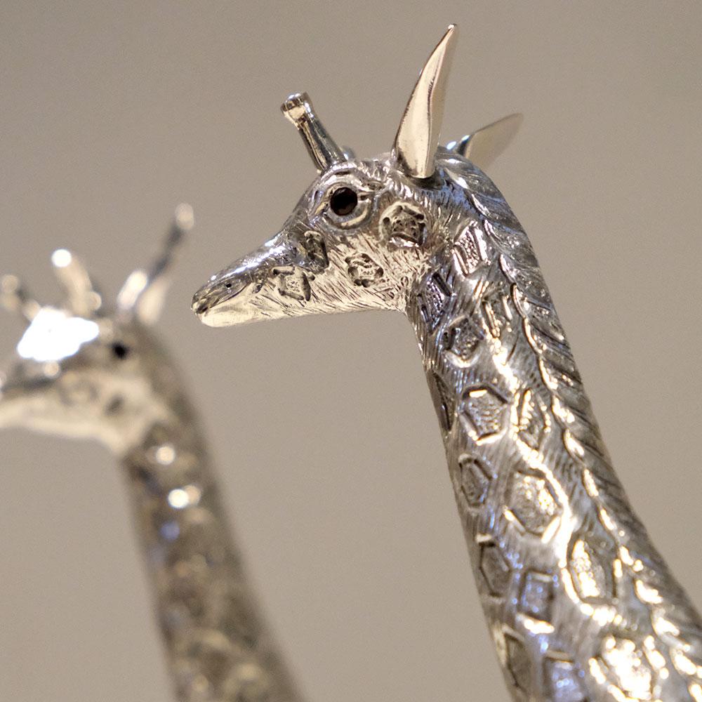 Girafe Nº 1 by Alcino Silversmith 1902 Handcrafted in Sterling Silver For Sale 2