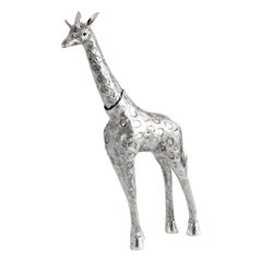 Giraffa Nº 1 di Alcino Argentiere 1902 Realizzata a mano in argento sterling