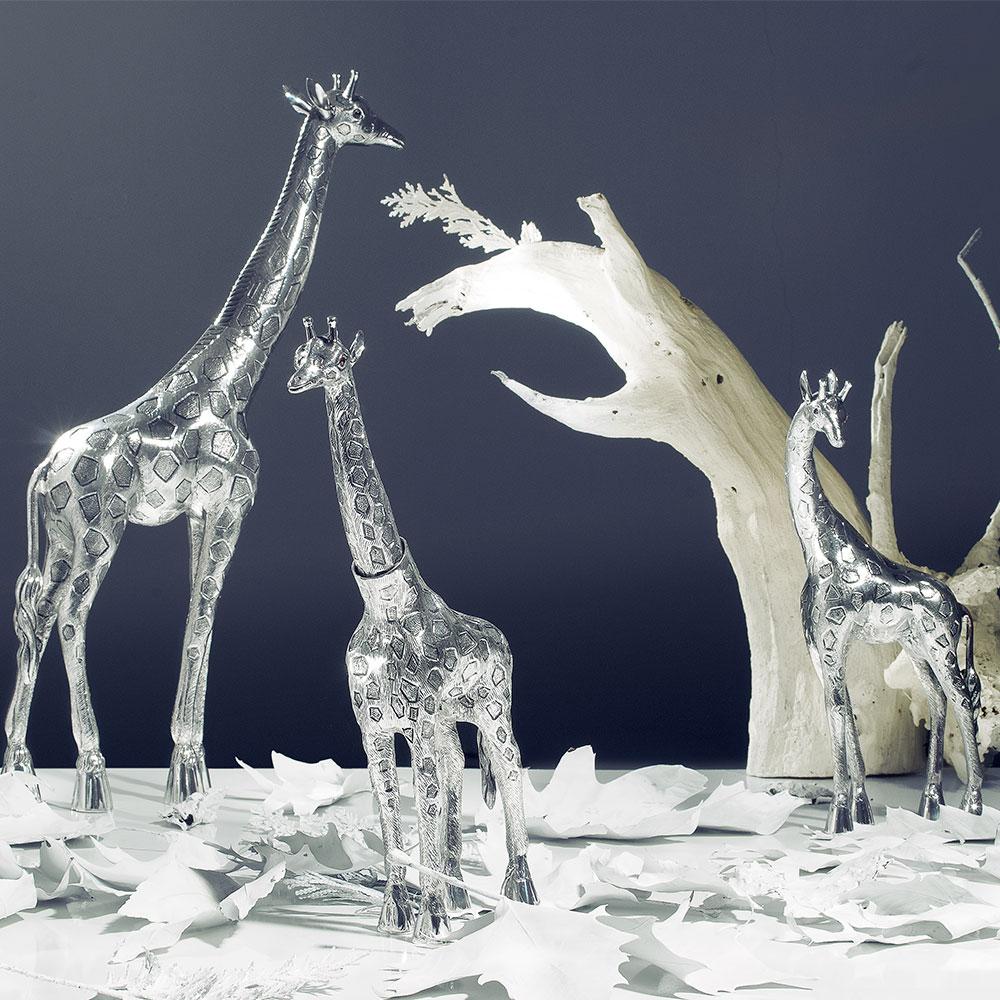 Giraffa Nº 5 di Alcino Argentiere 1902 Realizzata a mano in argento sterling in vendita 2