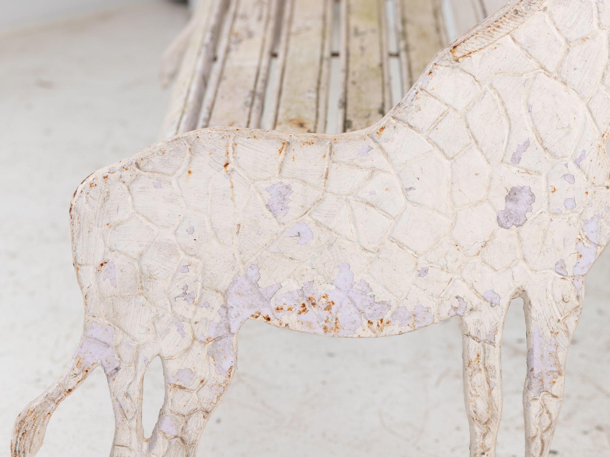 English Giraffe Bench from Colchester Zoo in England, 20th Century For Sale