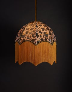 Giraffe Blush Lampshade with Fringing - Extra Large (22")