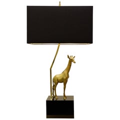 Giraffe Brass Table Lamp, 1960s