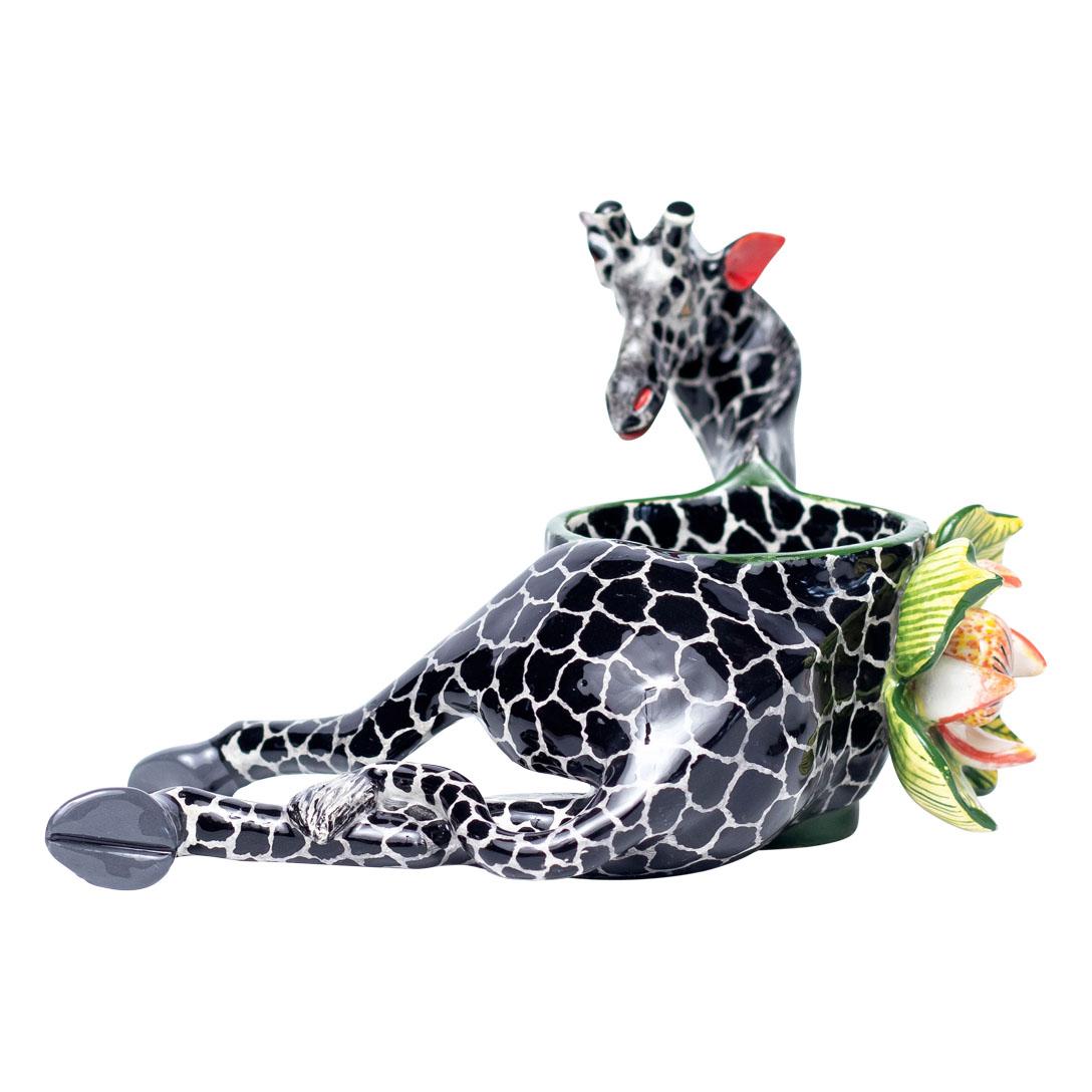Sudafricano Giraffa in ceramica  EggCup, realizzato a mano in Sudafrica in vendita