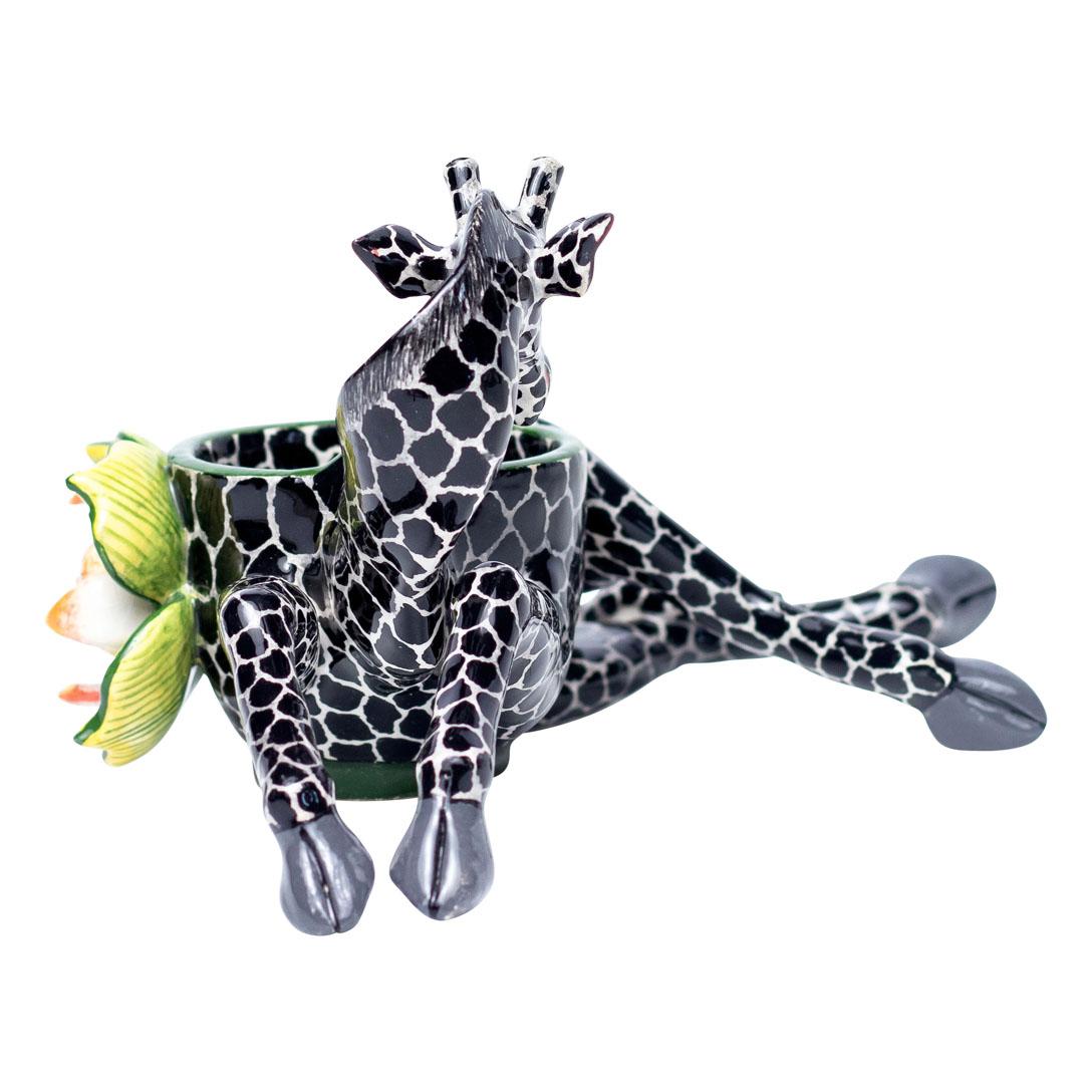Giraffa in ceramica  EggCup, realizzato a mano in Sudafrica In condizioni ottime in vendita a North Miami, FL