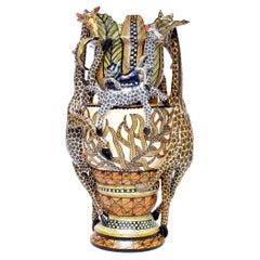 Giraffe  Ceramic Vase , hand made in South Africa