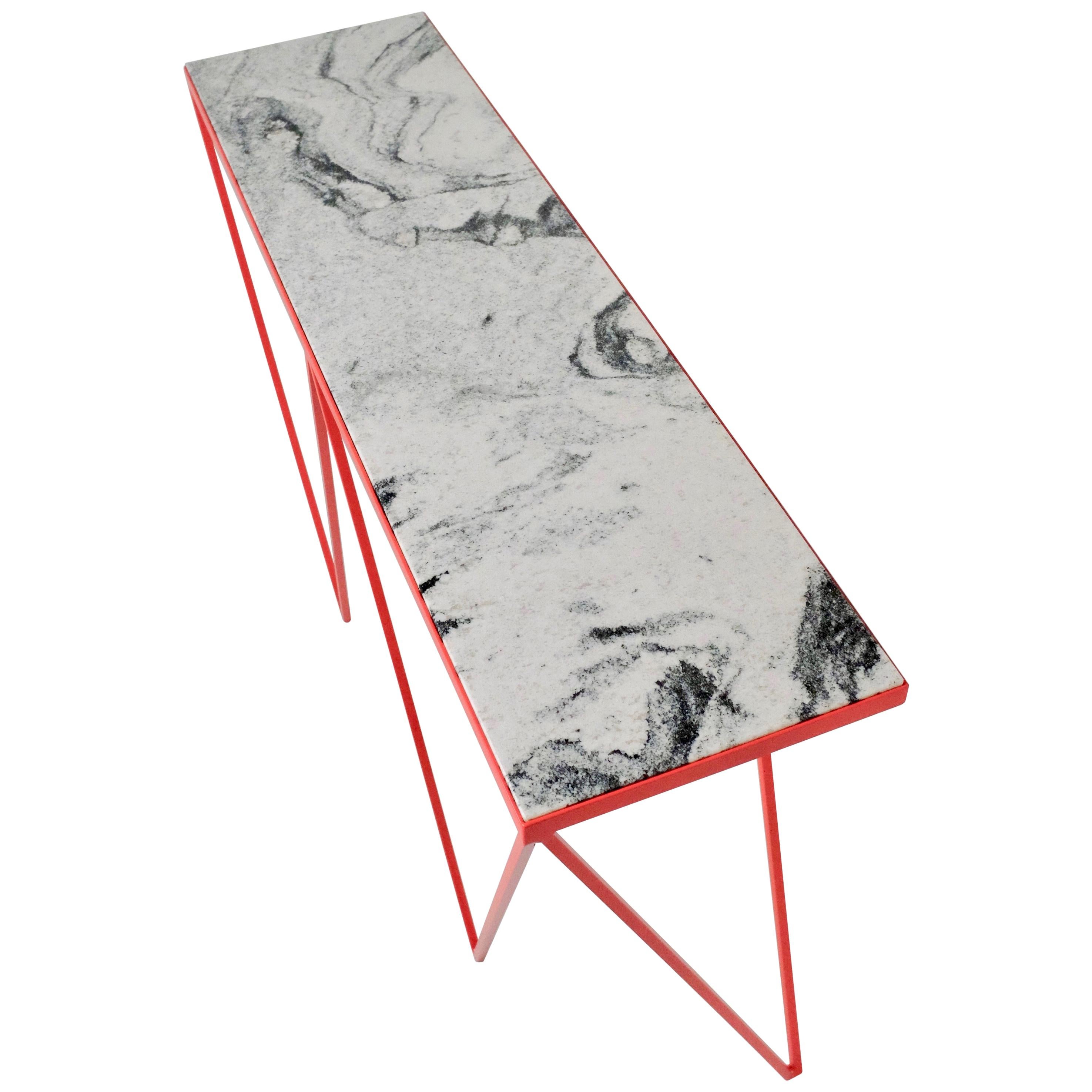 Giraffe Console Table with Granite Top - Made in England, Customizable For Sale