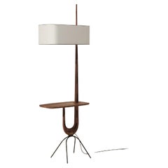 GIRAFFE Floor Lamp in American Walnut by Rispal