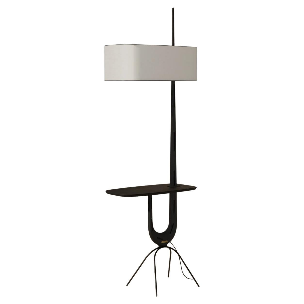 GIRAFFE Floor Lamp in Black Ash by Rispal