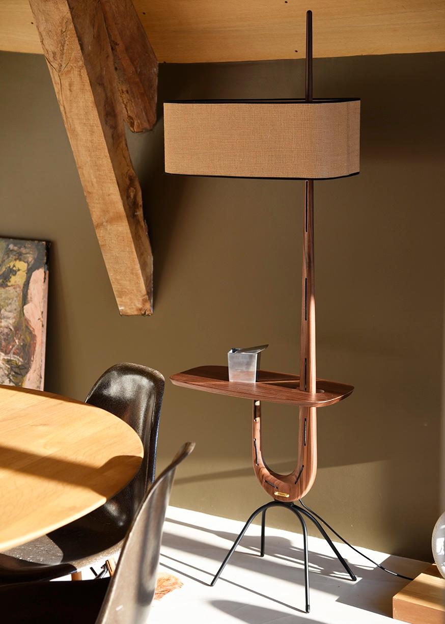 Contemporary GIRAFFE Floor Lamp in Natural Ash by Rispal For Sale