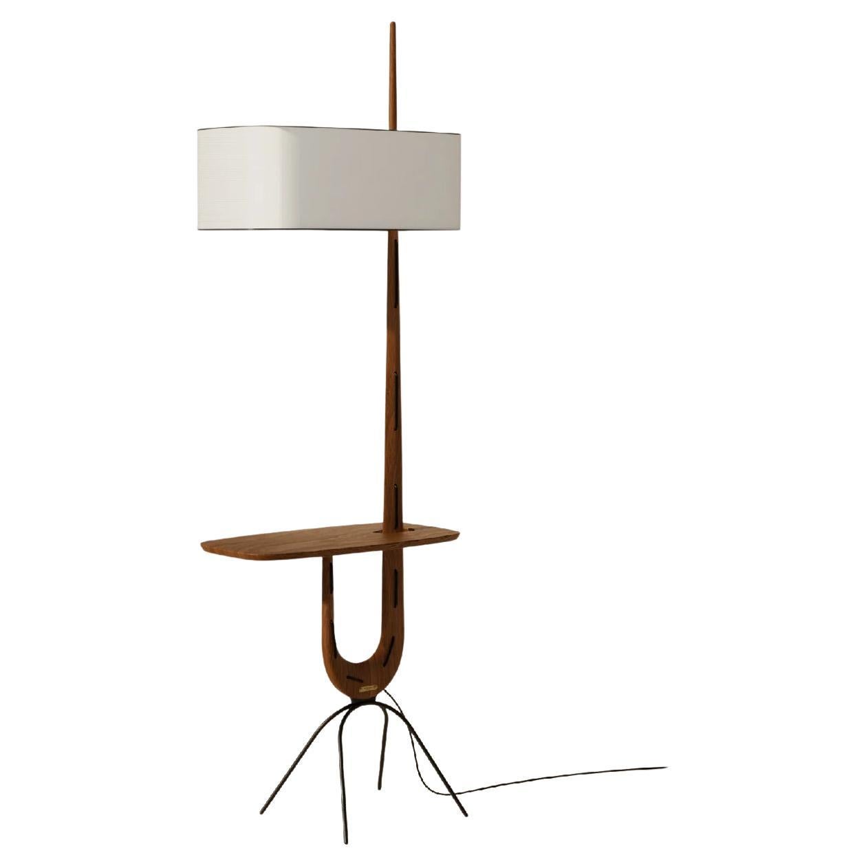 GIRAFFE Floor Lamp in Vintage Oak by Rispal