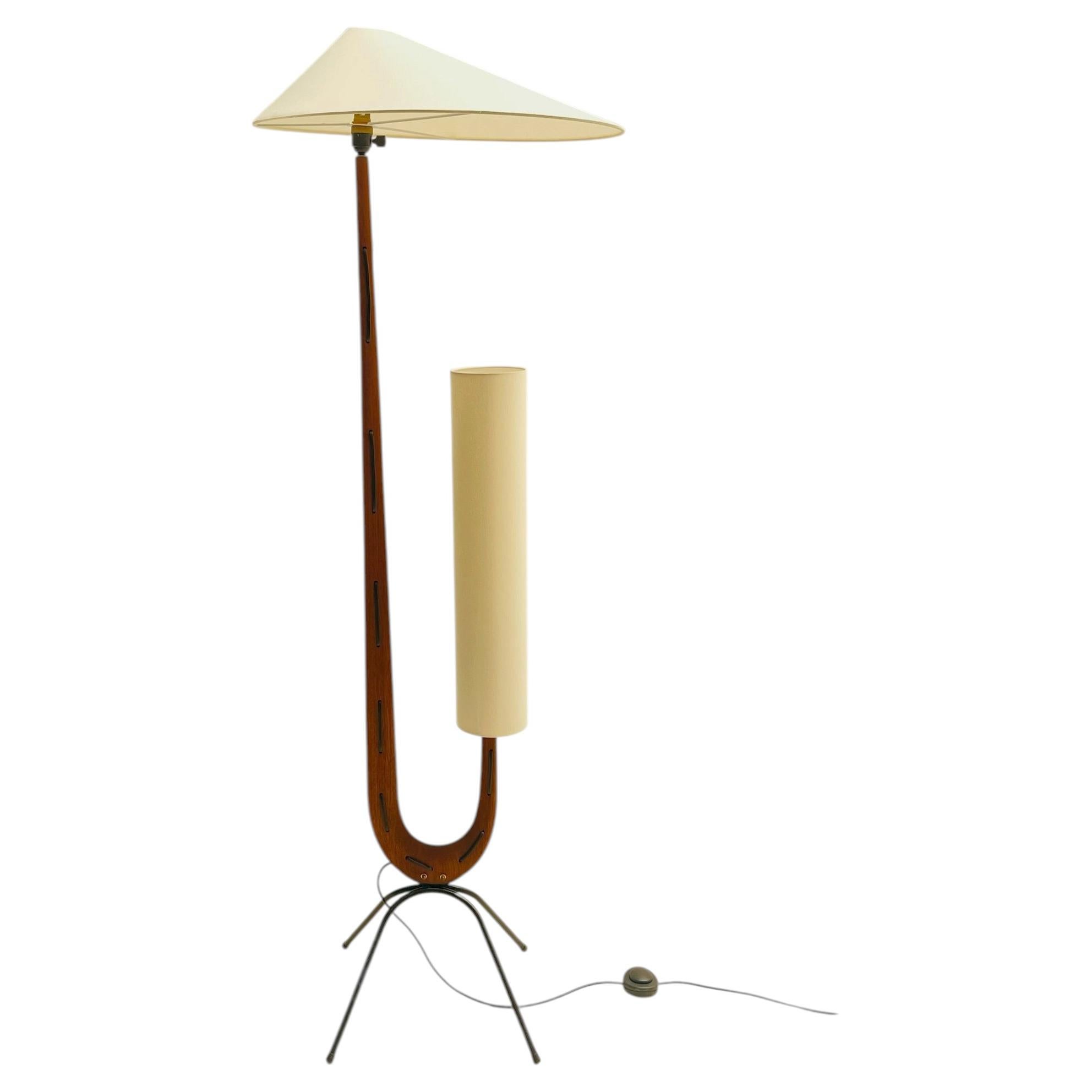 Lampada da terra 'Giraffa' di Jean Rispal 1960 in vendita