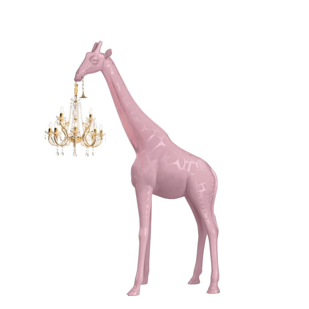 Lampe d'intérieur Giraffe In Love M en polycarbonate et polyéthylène rose Neuf - En vente à Brooklyn, NY