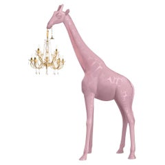 Giraffe In Love M Indoor Lamp in Pink Polycarbonate and Polyethylene