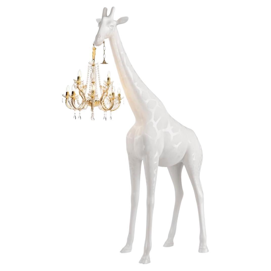 Lampe d'intérieur Giraffe In Love M en polycarbonate et polyéthylène blanc