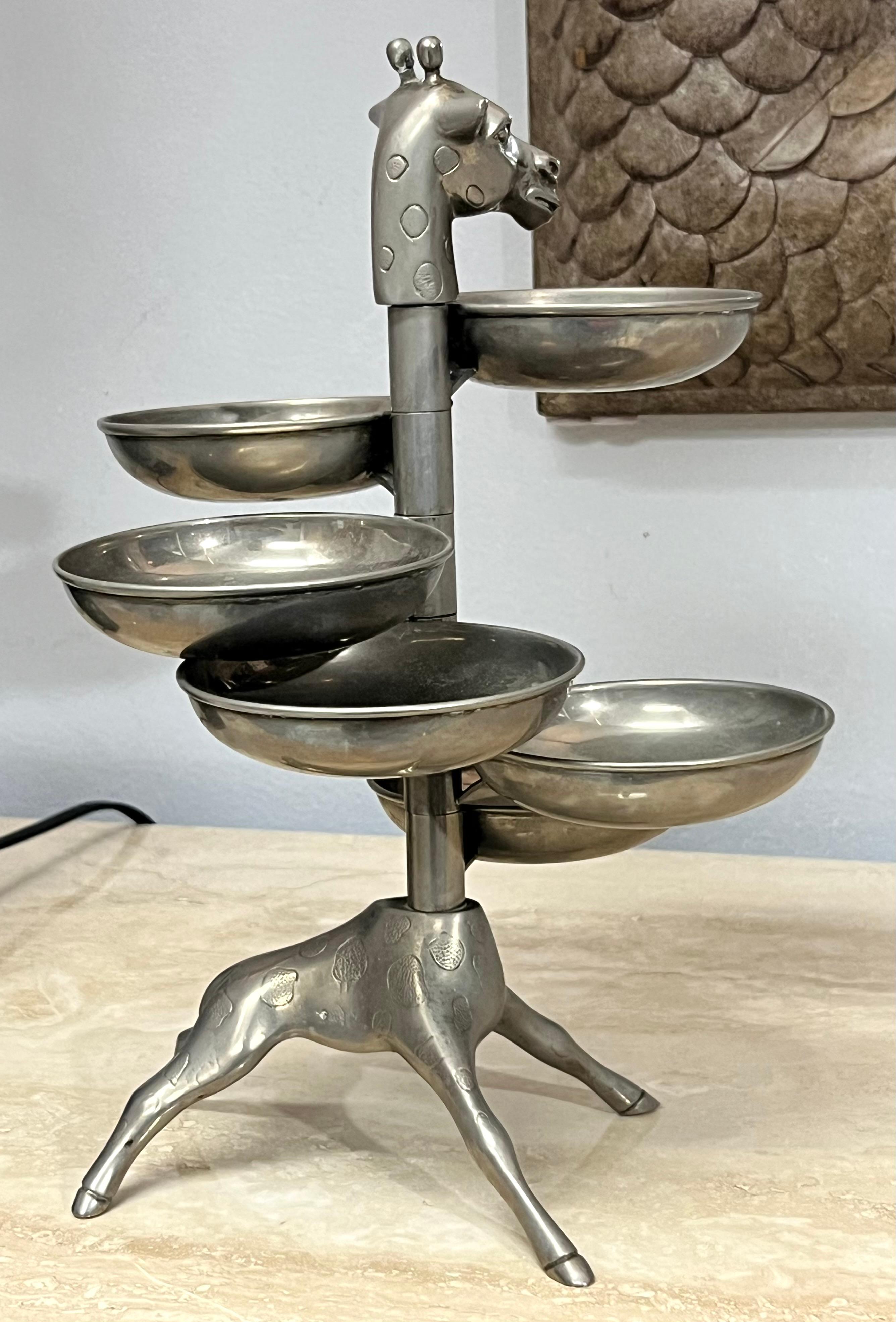 Fine XX secolo Giraffe Kinetic Serving Buttler con piatto girevole in vendita