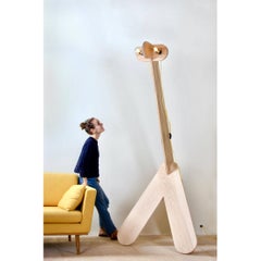 Lampadaire Giraffe d'Alberto Duo Design, contemporain, bois, fabriqué en France