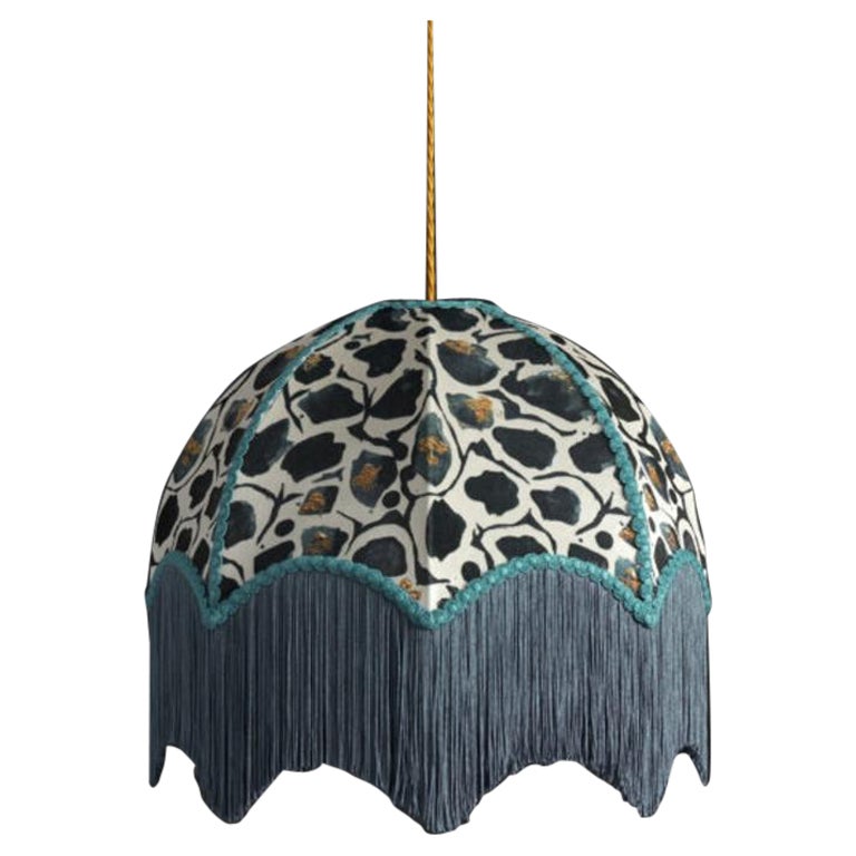 Giraffe Mono Lampshade with Fringing - Medium (16") For Sale