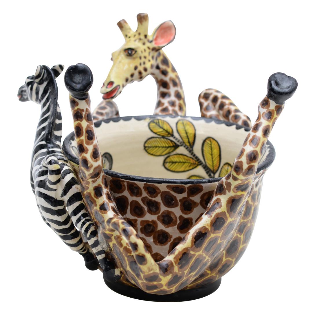 Ceramic Giraffe Peanut Bowl