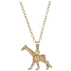 Giraffe Pendant in Solid Gold