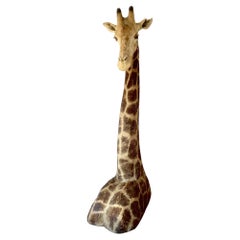 Monture de taxidermie girafe, années 1970