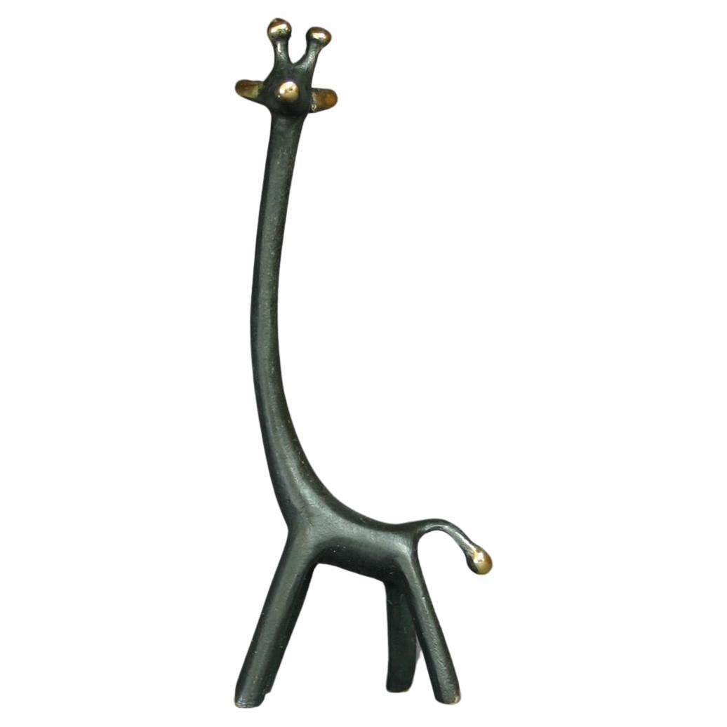 Giraffe Walter Bosse figurines laiton patiné nouvelle Vienne Autriche en vente