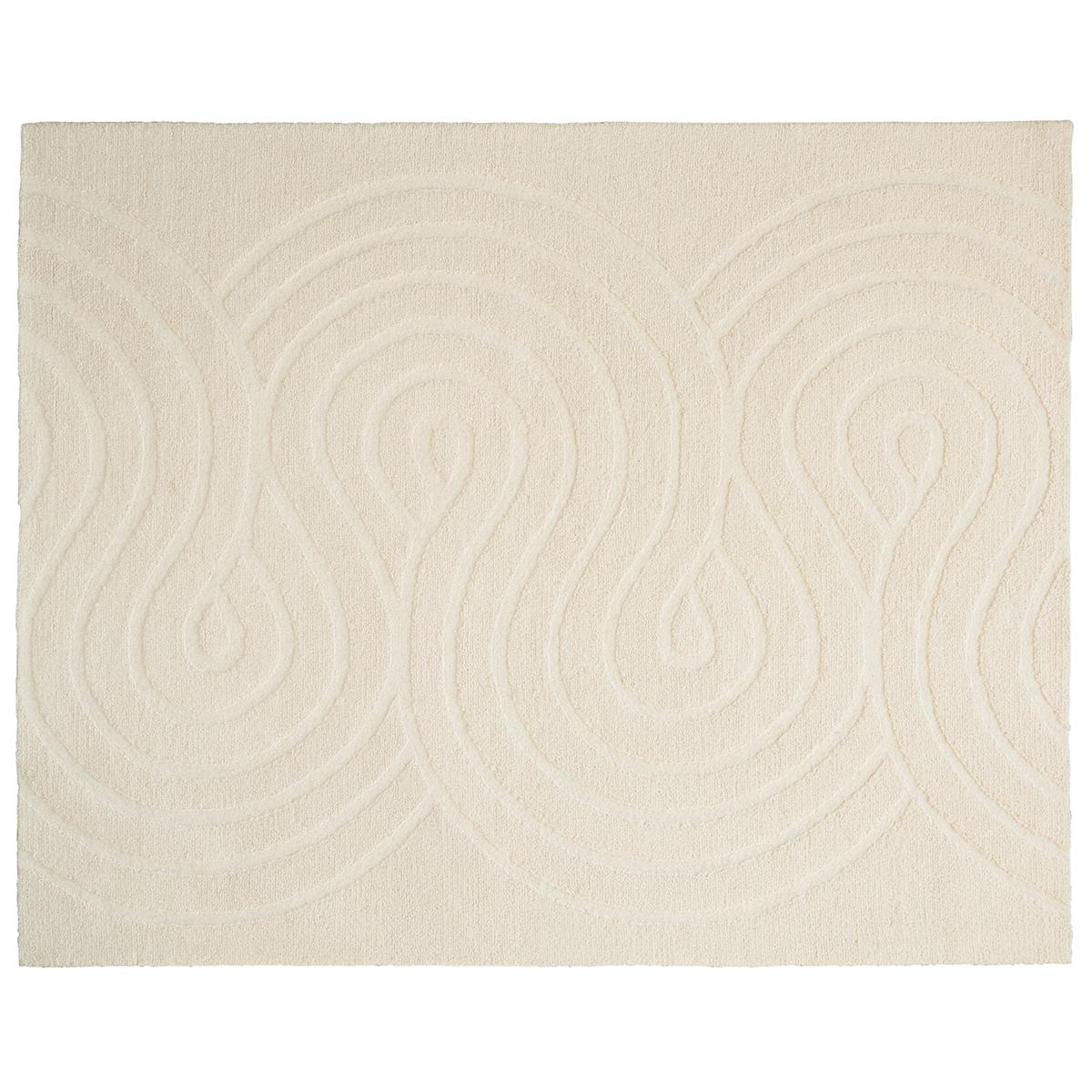 Hand tufted and made of 100% wool, Giraldi is a beautifully crafted, textural design with a winding serpentine pattern. Soft and subtle yet graphic and modern, this rug makes an elegant statement in any room.