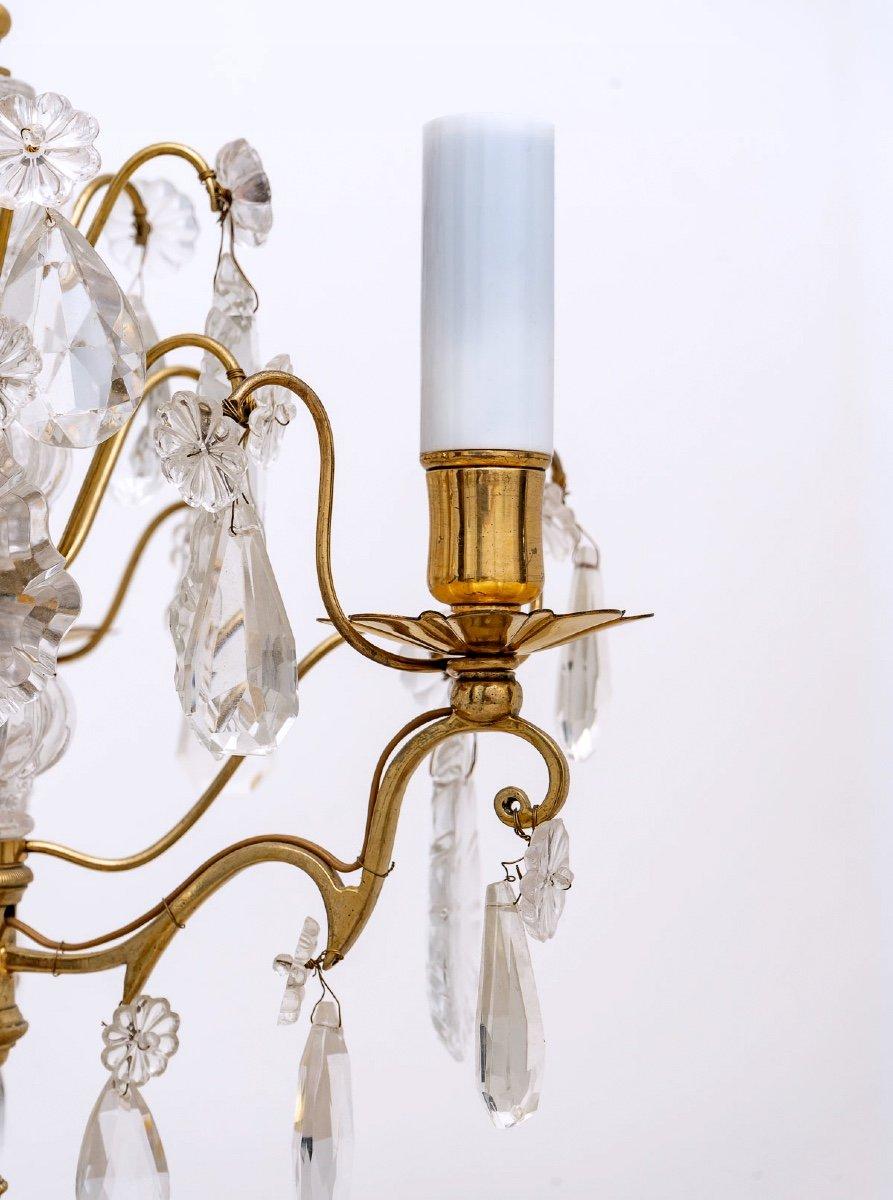 Girandole - Bronce Dorado - Colgantes de Cristal de Baccarat - Siglo XX Luis XIV en venta