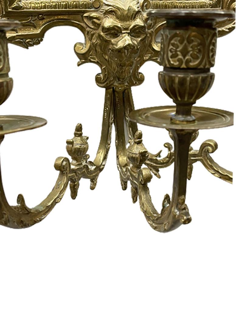 Girandole Mirrors with 3-Armed Candleholders, circa 1900 For Sale 1