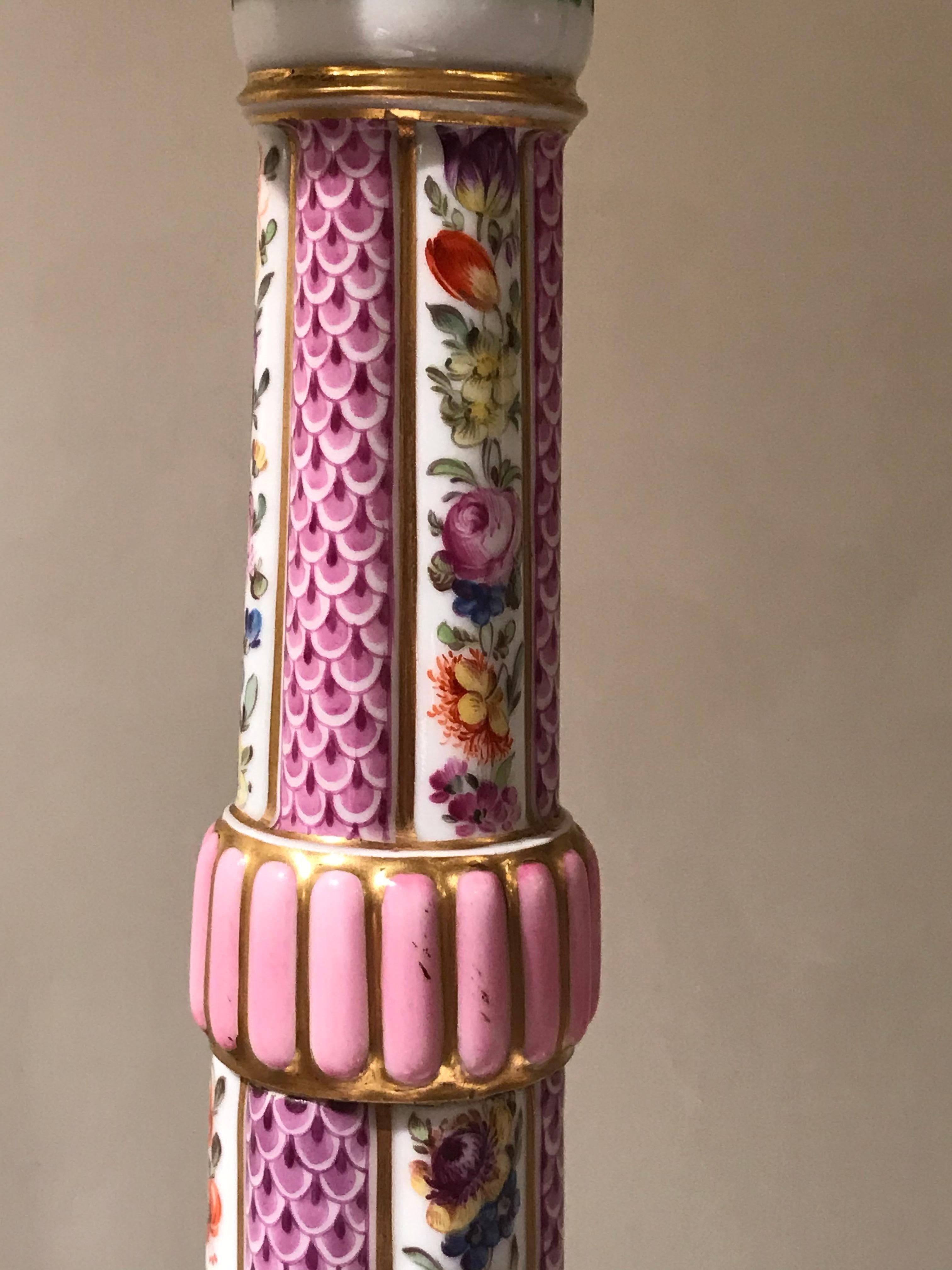 XVIIIe siècle et antérieur Girandoles / Table Candlesticks in Porcelain from Meissen, Germany, 1790 - 1810 en vente