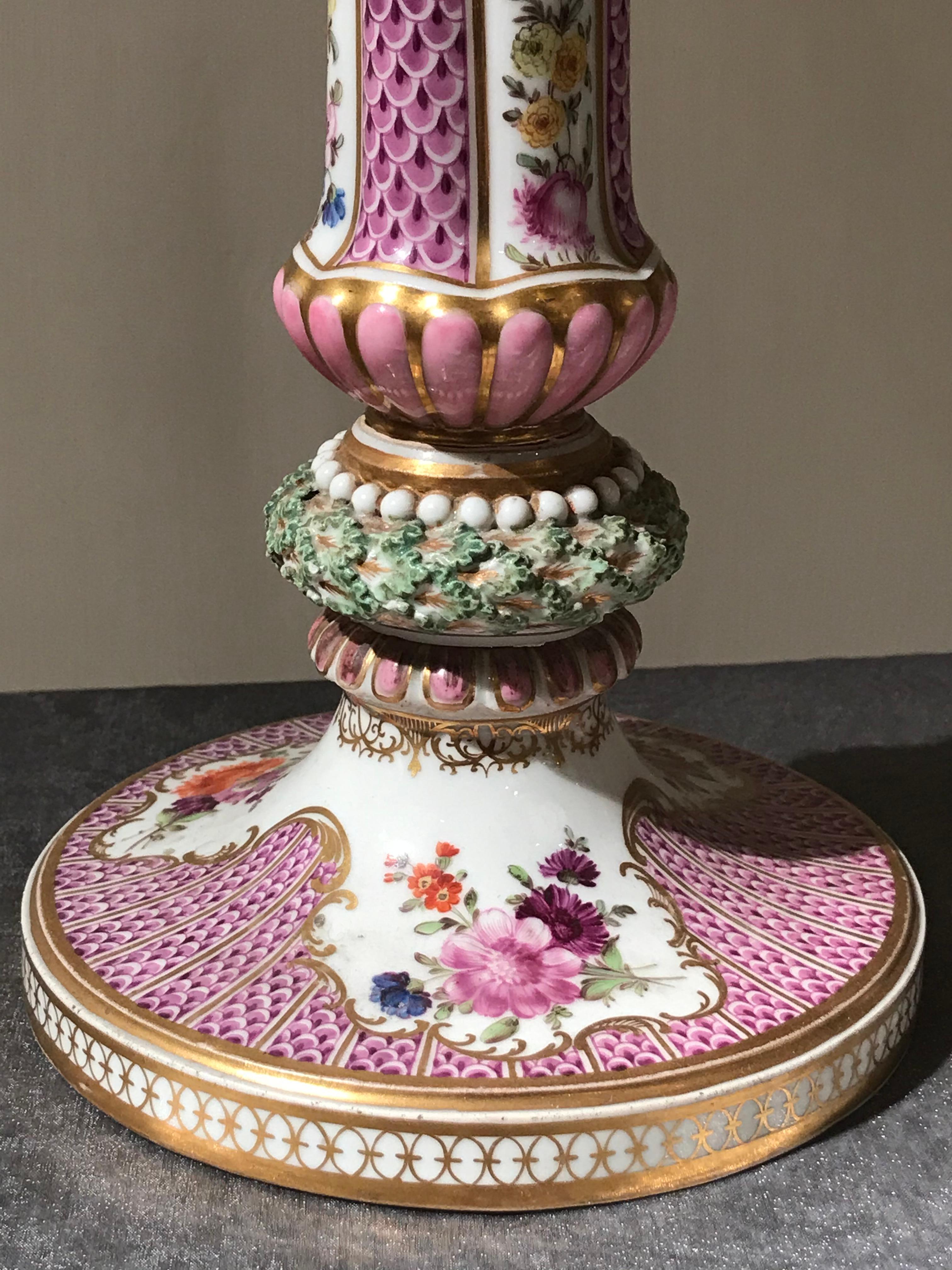 Girandoles / Table Candlesticks in Porcelain from Meissen, Germany, 1790 - 1810 en vente 1
